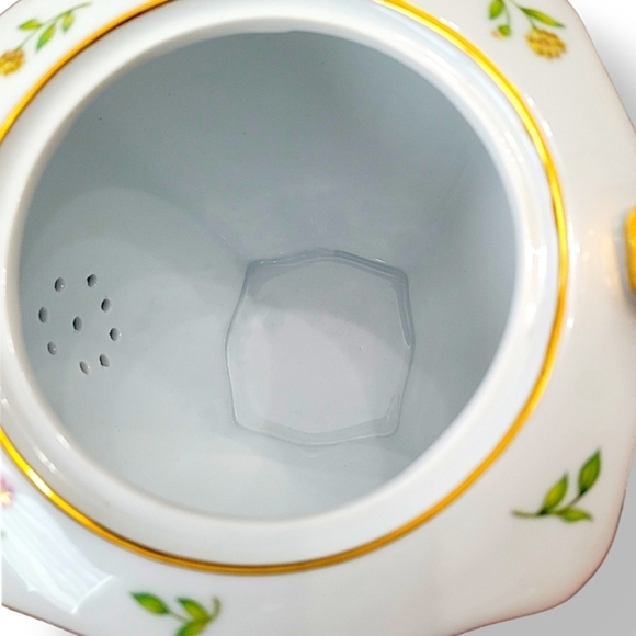 2000s Godinger Square Teapot In Discontinued Primavera Pattern - Picture 4 of 7